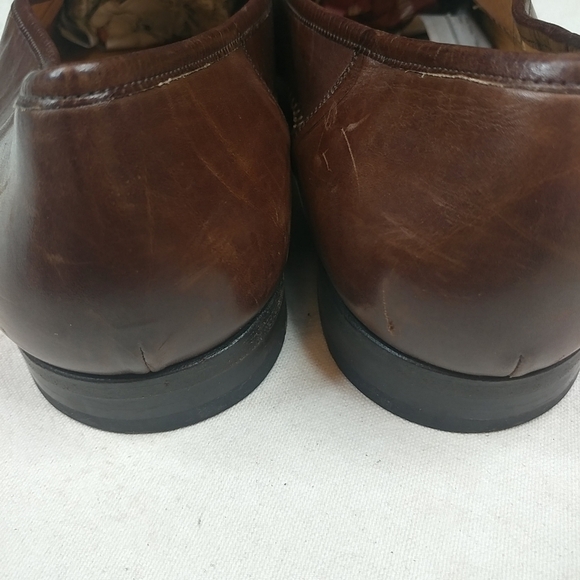 Miguel Angel Brown Woven Leather Slip On Loafers S main image 8